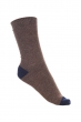 Cashmere & Elastaan accessoires sokken frontibus bruin gemeleerd donker marine 35 38